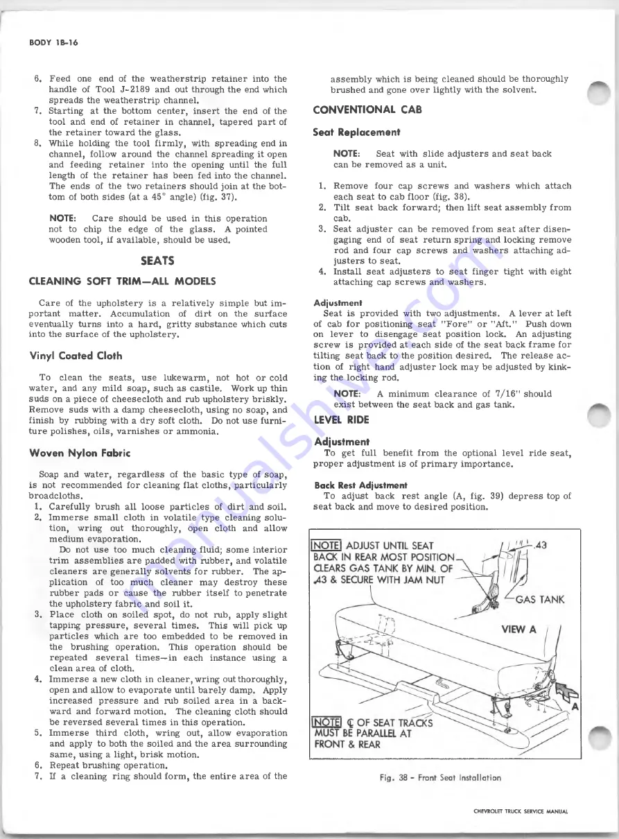 Chevrolet 10 Series 1967 Service Manual Download Page 78