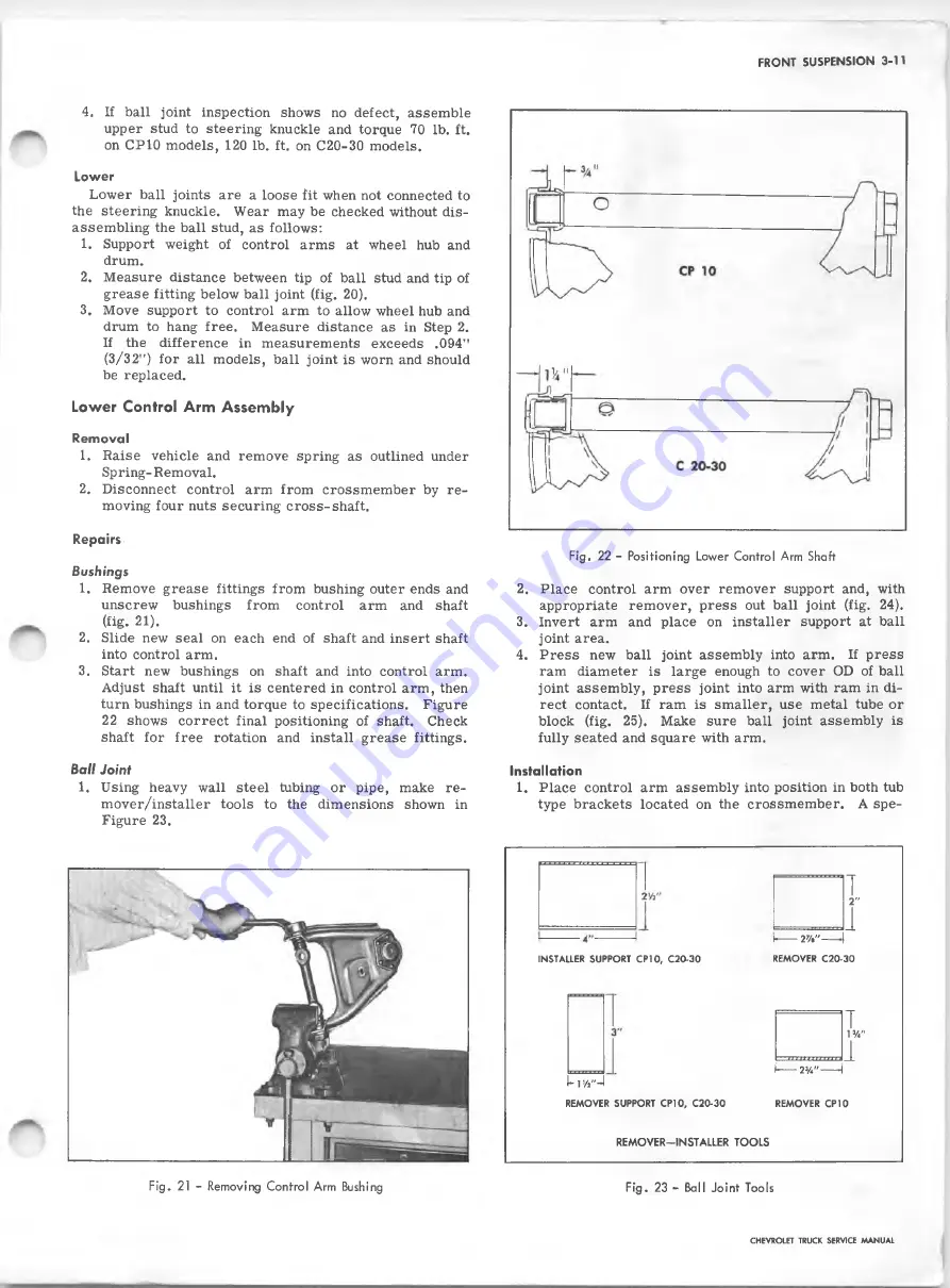 Chevrolet 10 Series 1967 Service Manual Download Page 139