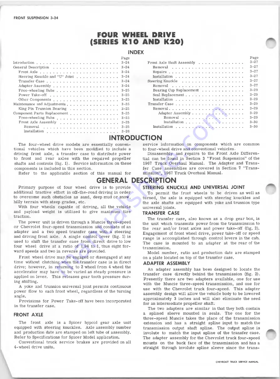 Chevrolet 10 Series 1967 Service Manual Download Page 152