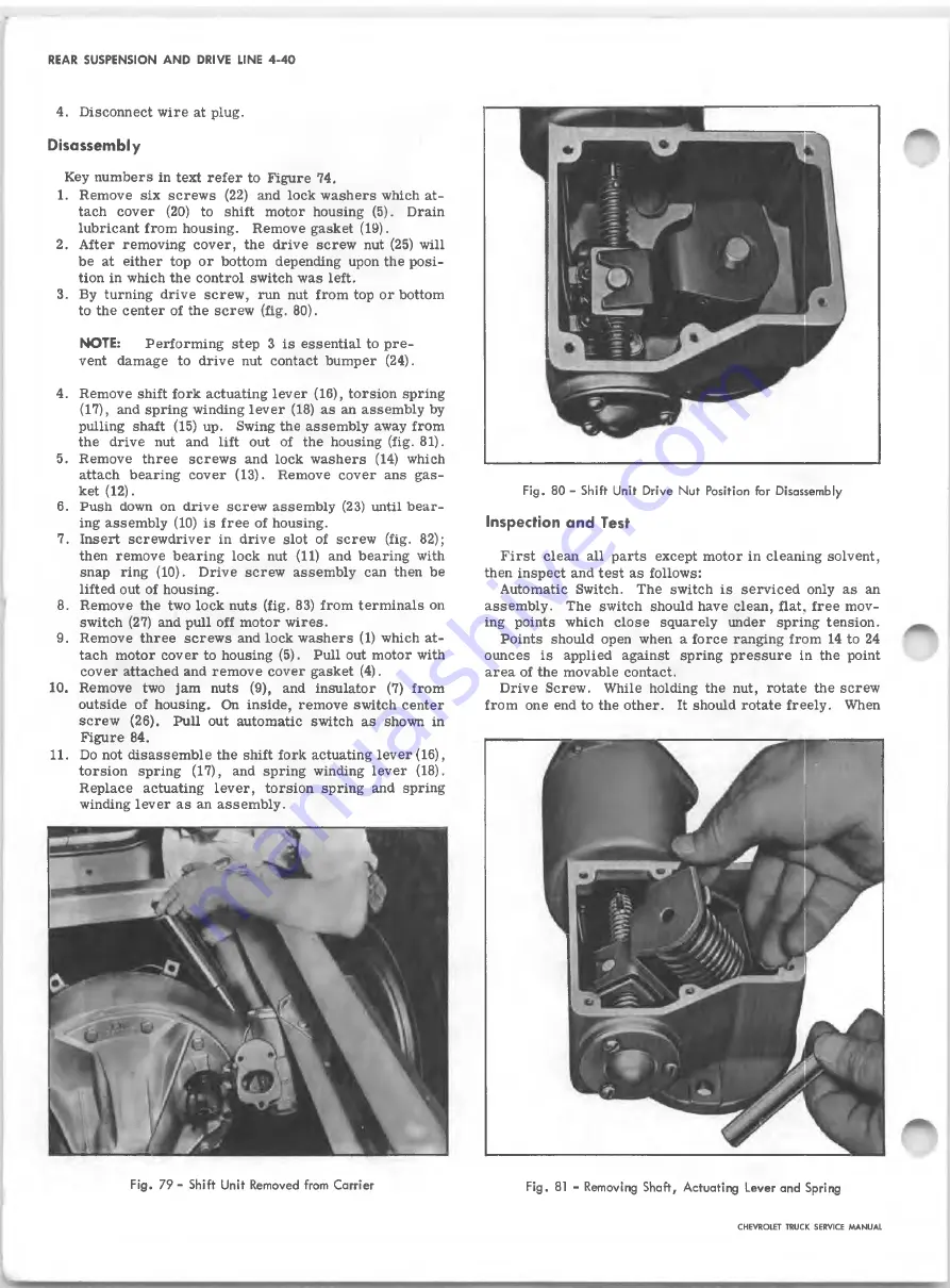 Chevrolet 10 Series 1967 Service Manual Download Page 198