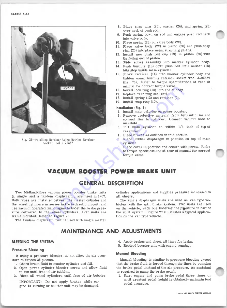 Chevrolet 10 Series 1967 Service Manual Download Page 260