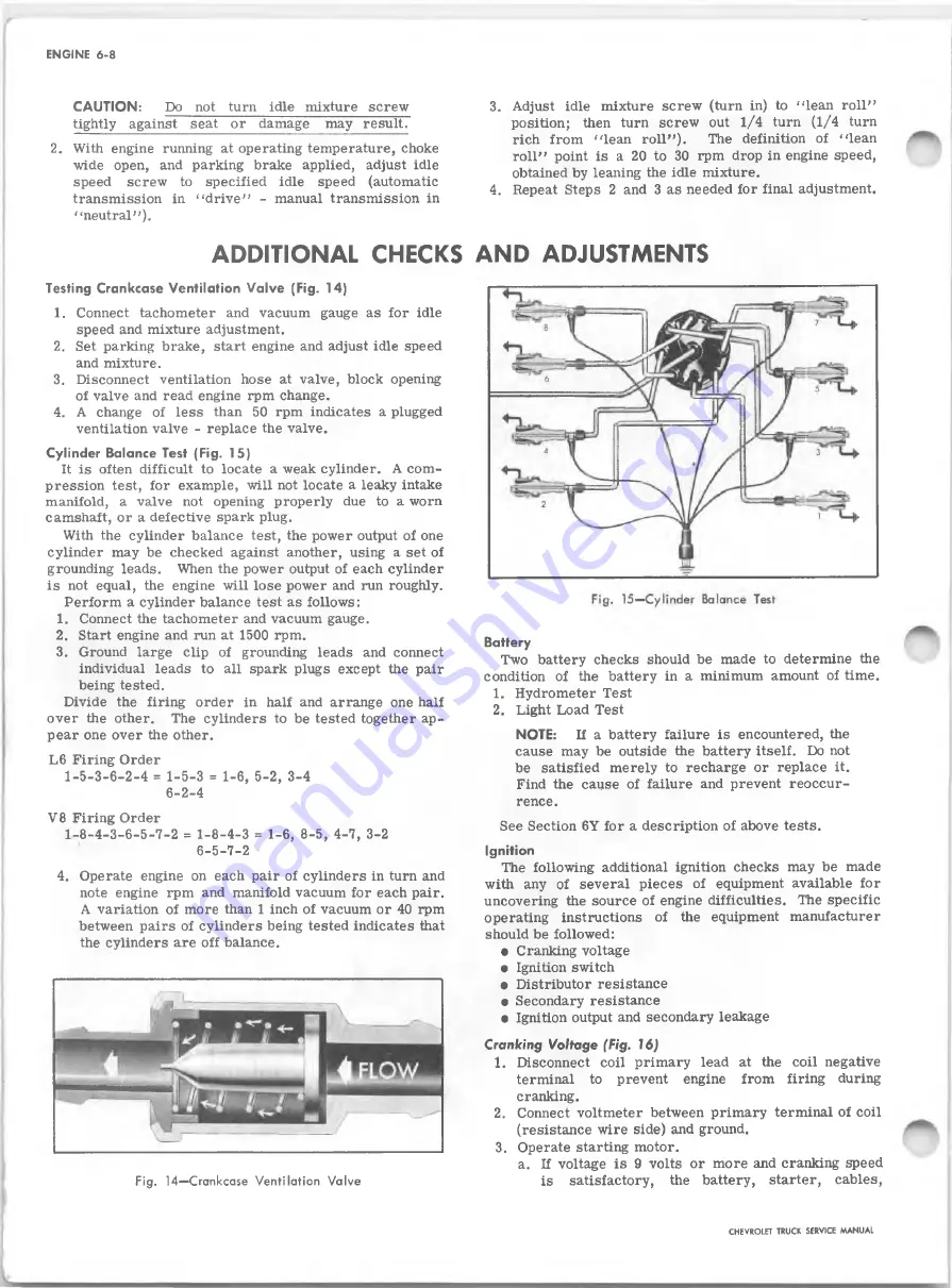 Chevrolet 10 Series 1967 Service Manual Download Page 288