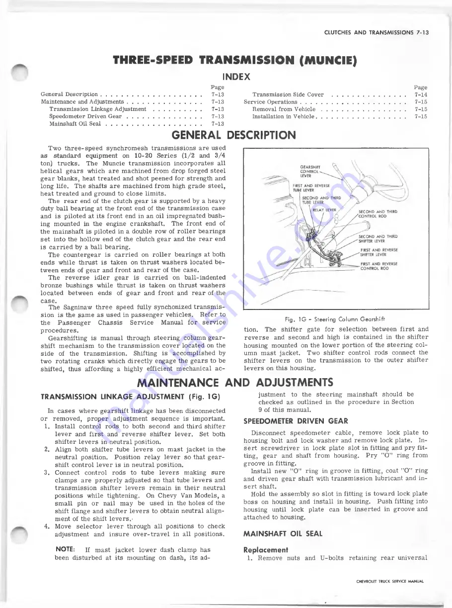 Chevrolet 10 Series 1967 Service Manual Download Page 399