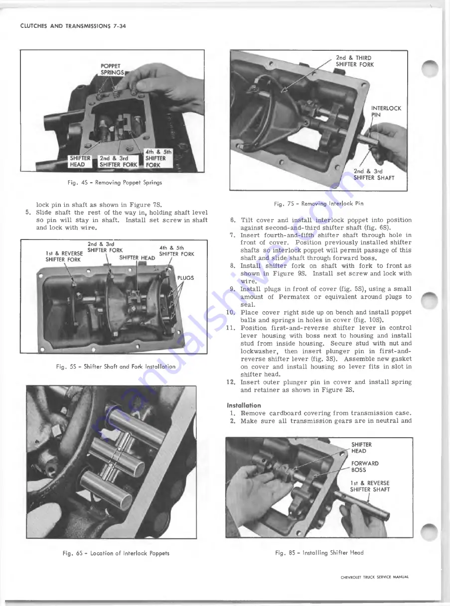 Chevrolet 10 Series 1967 Service Manual Download Page 420