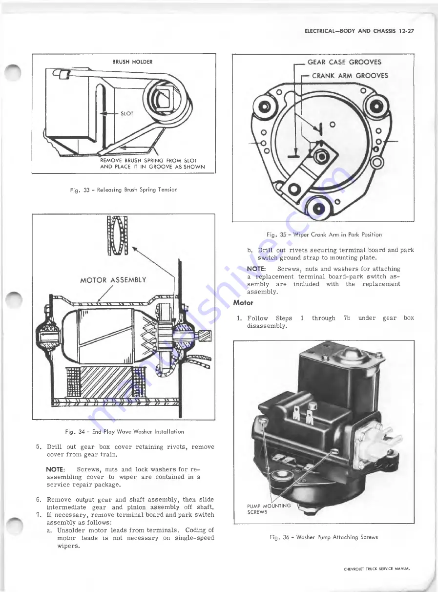 Chevrolet 10 Series 1967 Service Manual Download Page 527