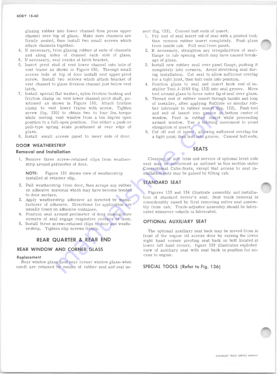 Chevrolet 10 Series 1968 Service Manual Download Page 127