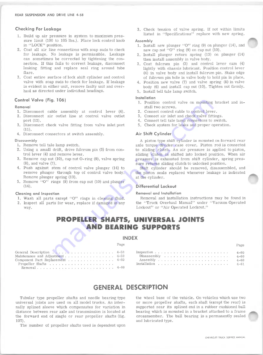 Chevrolet 10 Series 1968 Service Manual Download Page 227