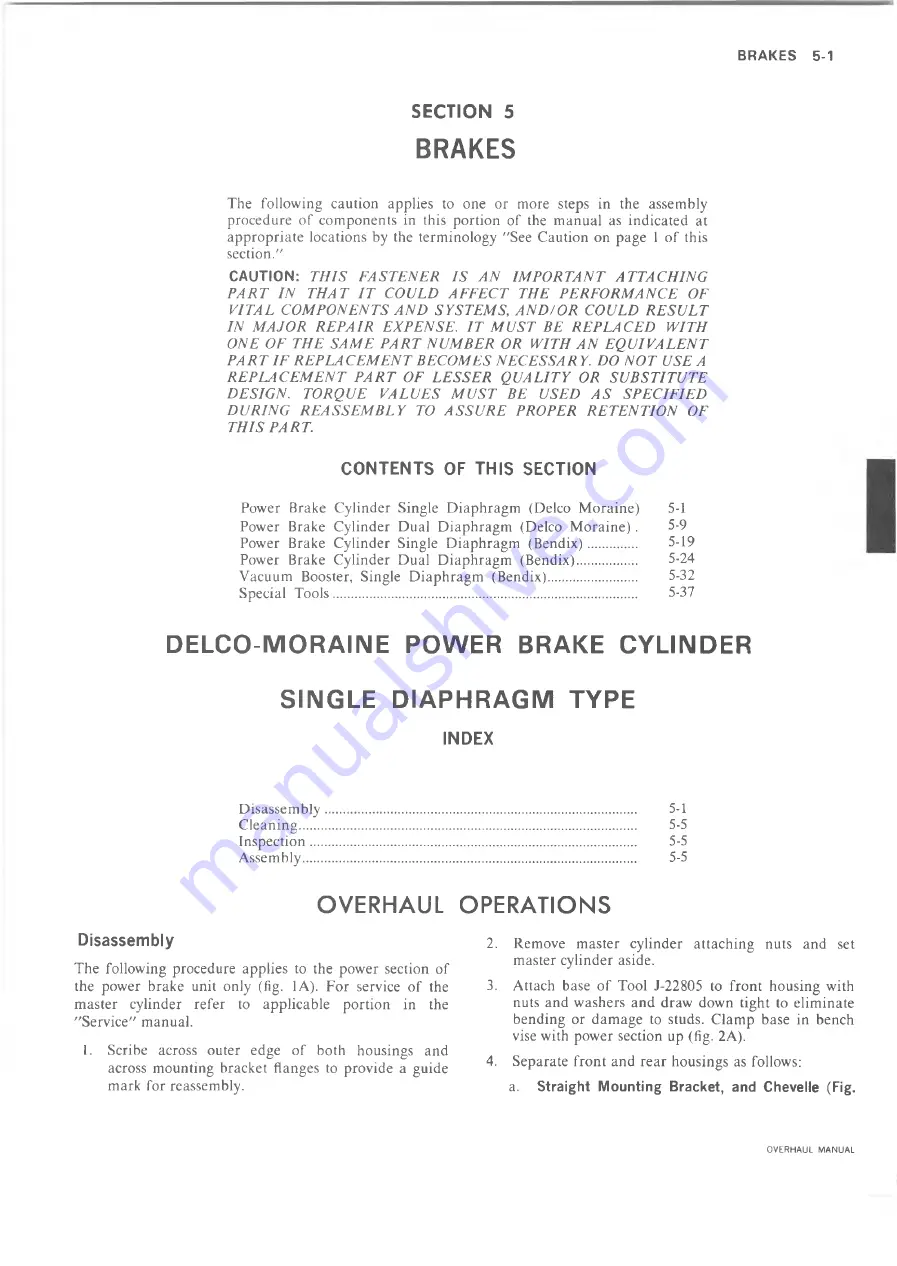 Chevrolet 10 series 1973 Overhaul Manual Download Page 104