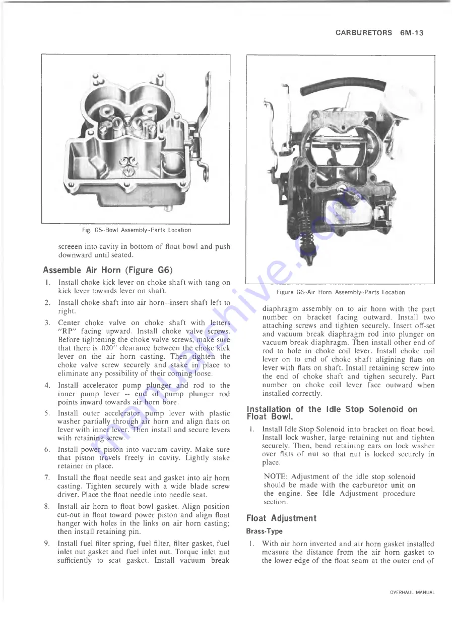 Chevrolet 10 series 1973 Overhaul Manual Download Page 192