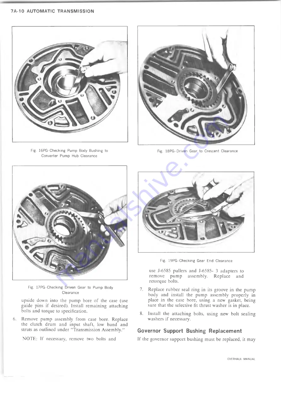 Chevrolet 10 series 1973 Overhaul Manual Download Page 313