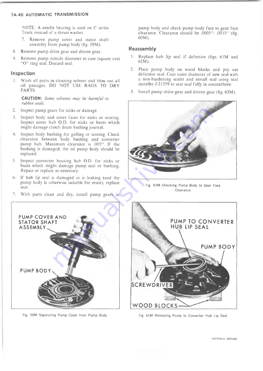 Chevrolet 10 series 1973 Overhaul Manual Download Page 343