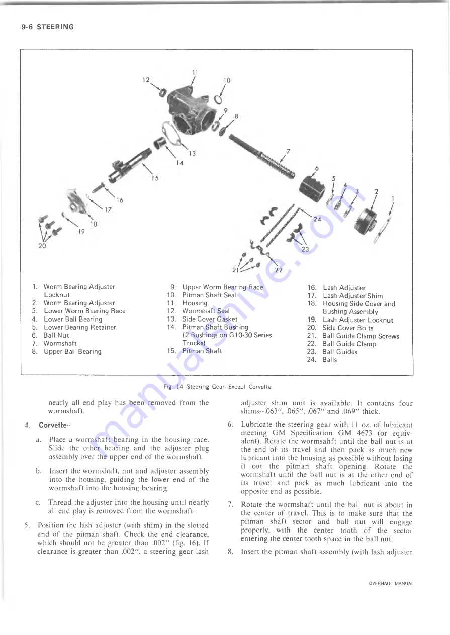 Chevrolet 10 series 1973 Overhaul Manual Download Page 431