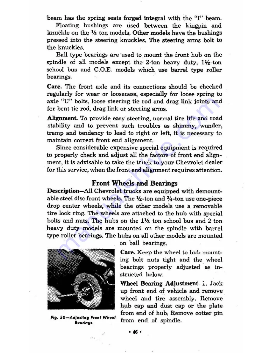 Chevrolet 1948 heavy duty Operator'S Manual Download Page 48