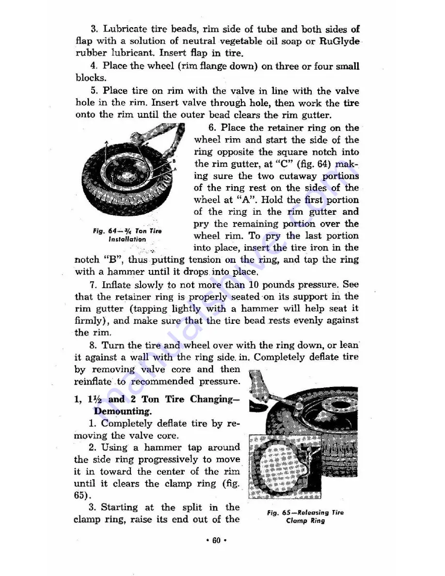 Chevrolet 1948 heavy duty Operator'S Manual Download Page 62