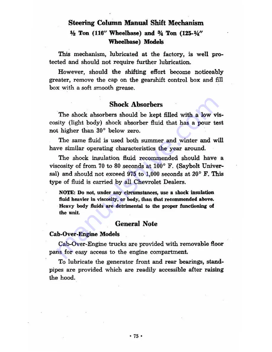 Chevrolet 1948 heavy duty Operator'S Manual Download Page 77