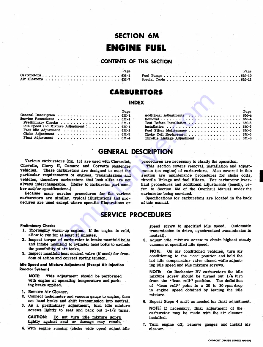 Chevrolet 1962 Chevy II Service Manual Download Page 309