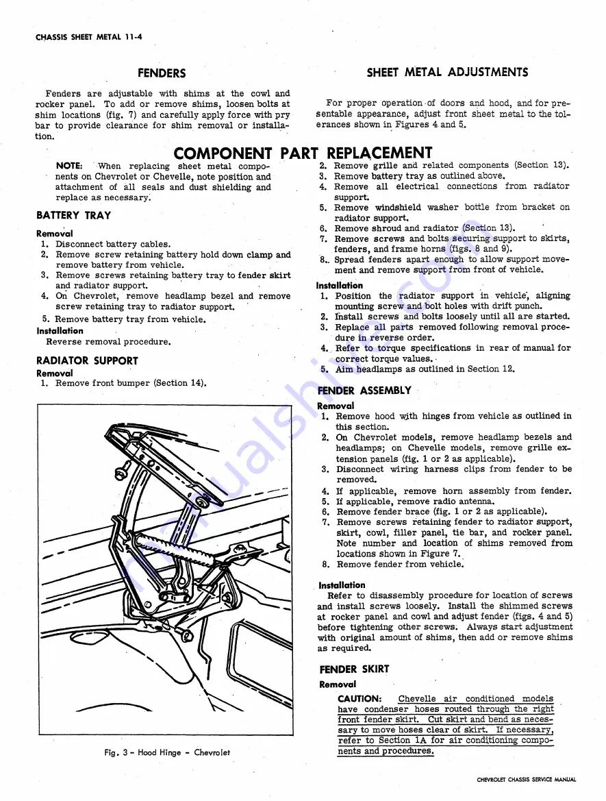 Chevrolet 1962 Chevy II Service Manual Download Page 491