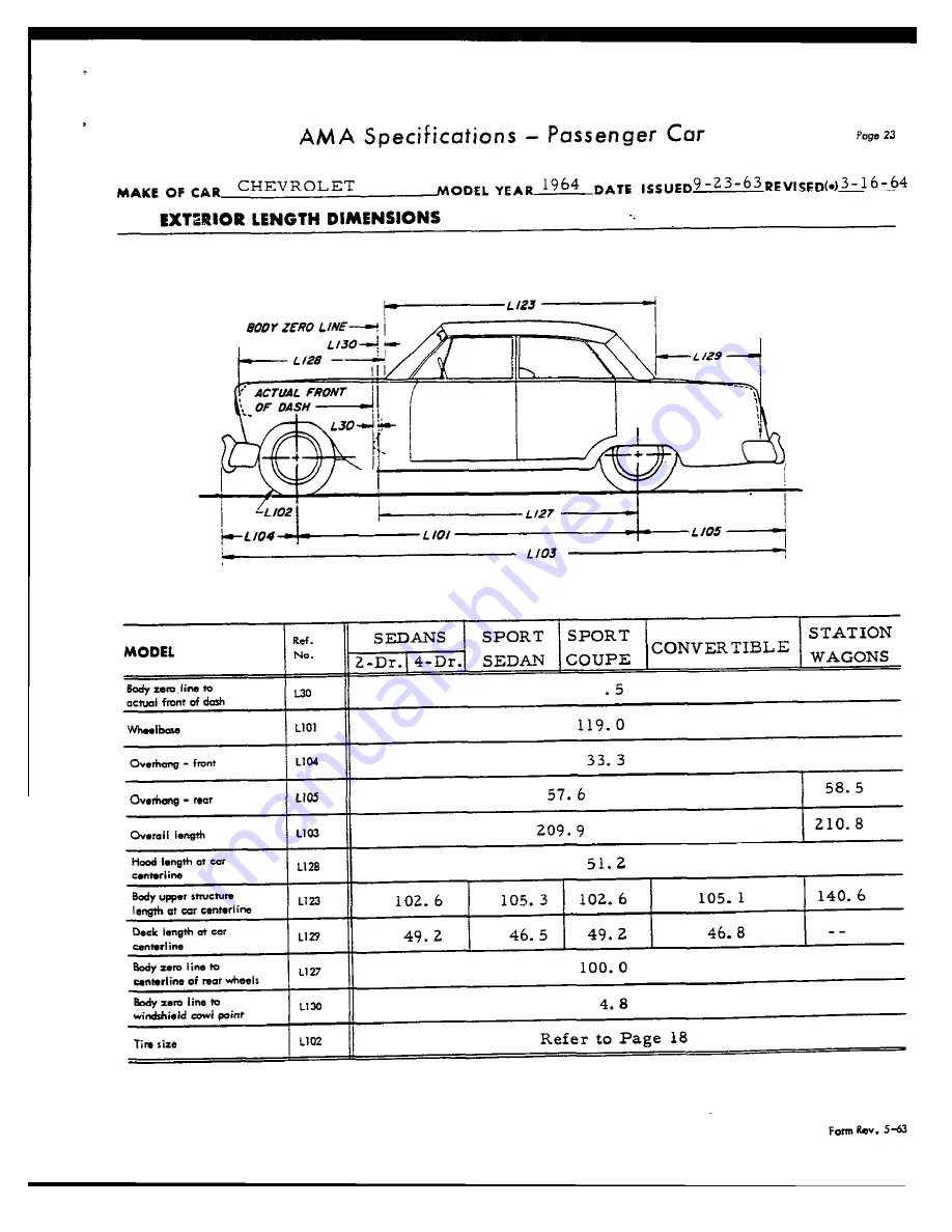 Chevrolet 1964 Bel Air 15-1611 Manual Download Page 108