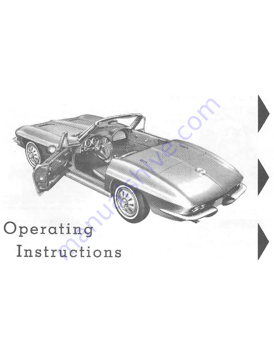 Chevrolet 1964 Corvette Sting Ray Convertible Owner'S Manual Download Page 6