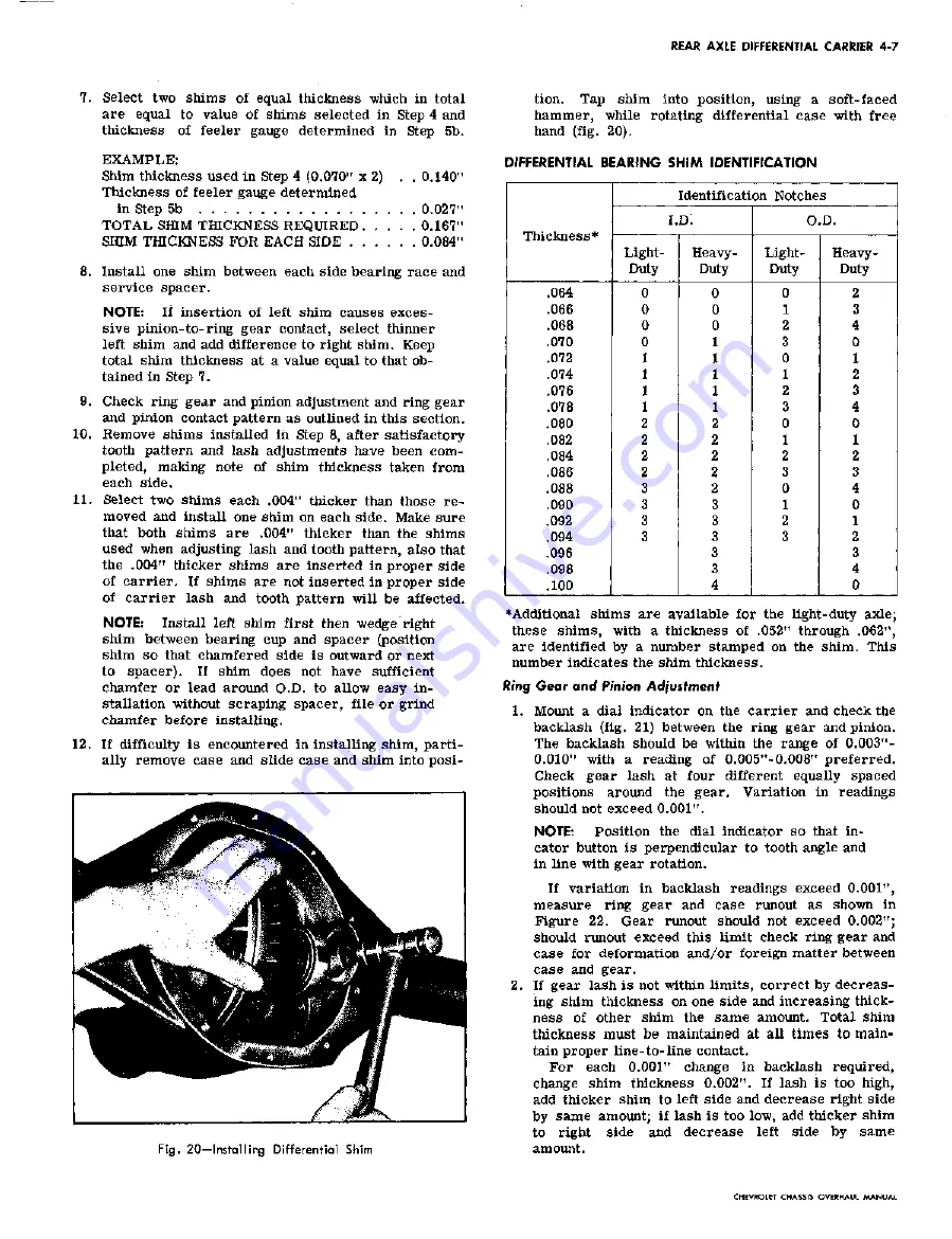 Chevrolet 1967 CAMARO Overhaul Manual Download Page 23