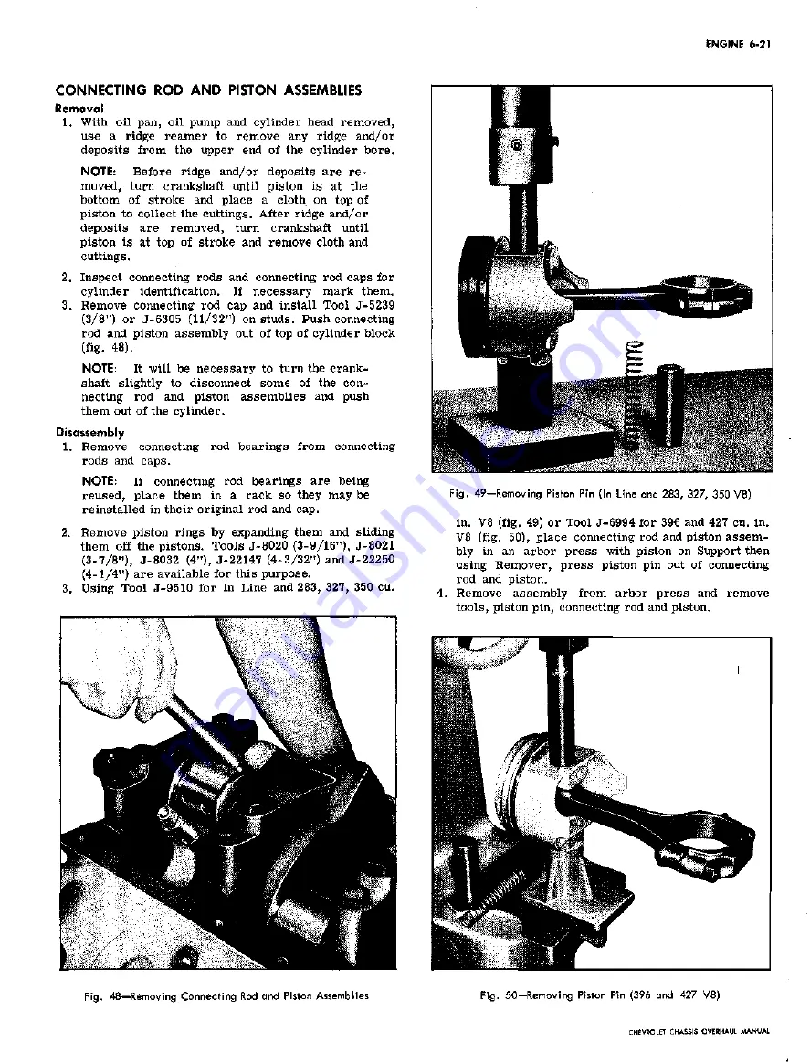 Chevrolet 1967 CAMARO Overhaul Manual Download Page 73