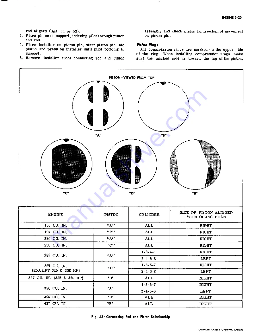 Chevrolet 1967 CAMARO Overhaul Manual Download Page 75