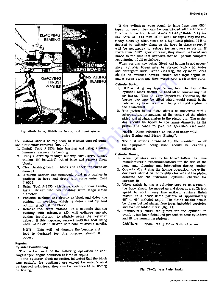 Chevrolet 1967 CAMARO Overhaul Manual Download Page 83