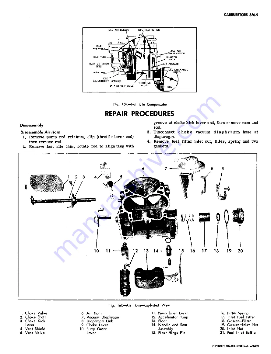 Chevrolet 1967 CAMARO Overhaul Manual Download Page 101