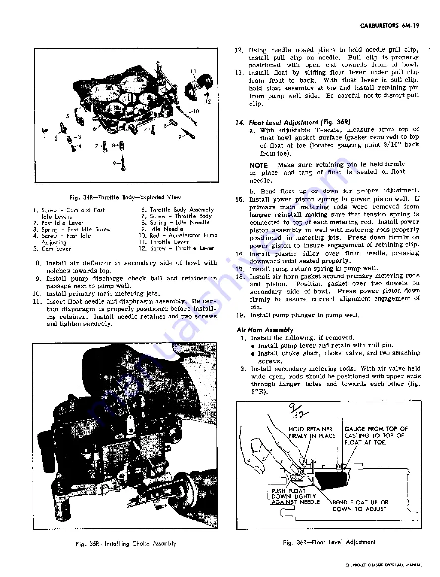 Chevrolet 1967 CAMARO Overhaul Manual Download Page 111