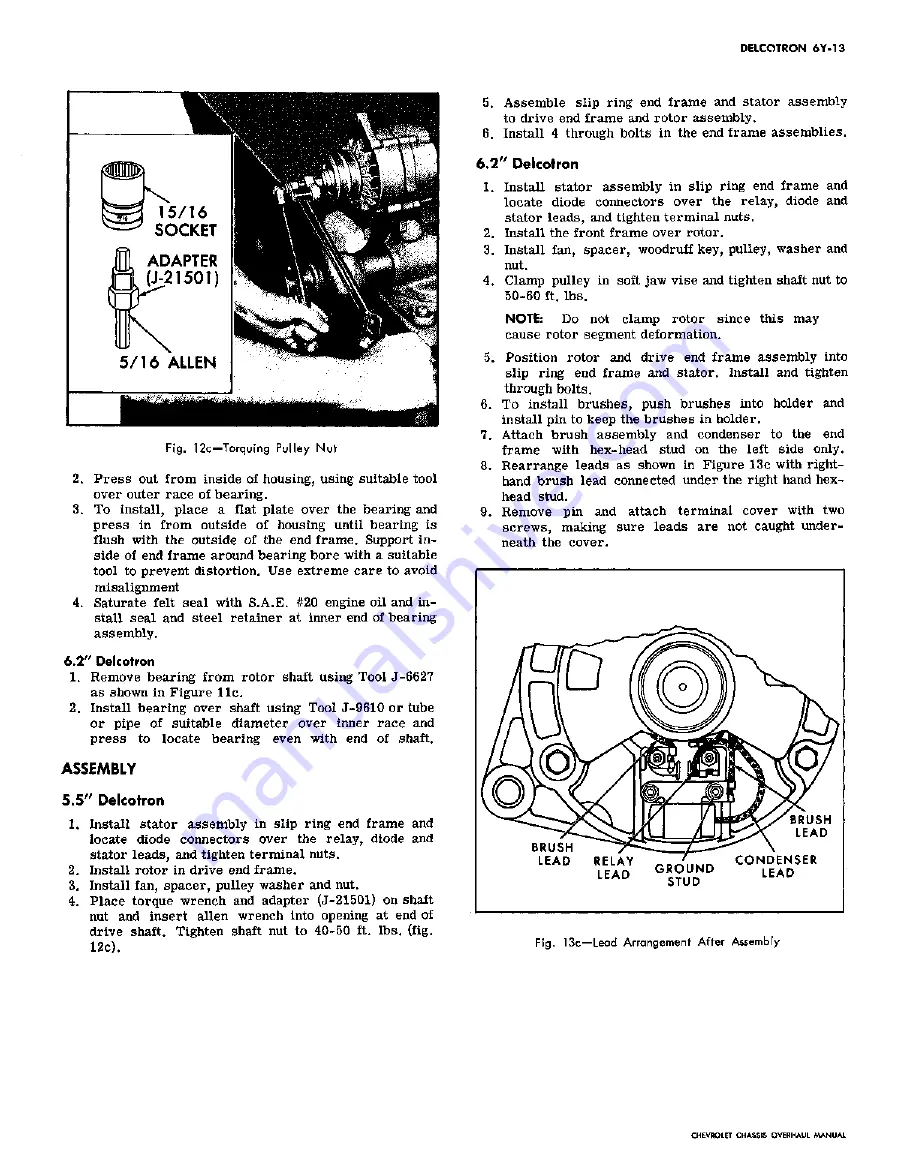 Chevrolet 1967 CAMARO Overhaul Manual Download Page 157