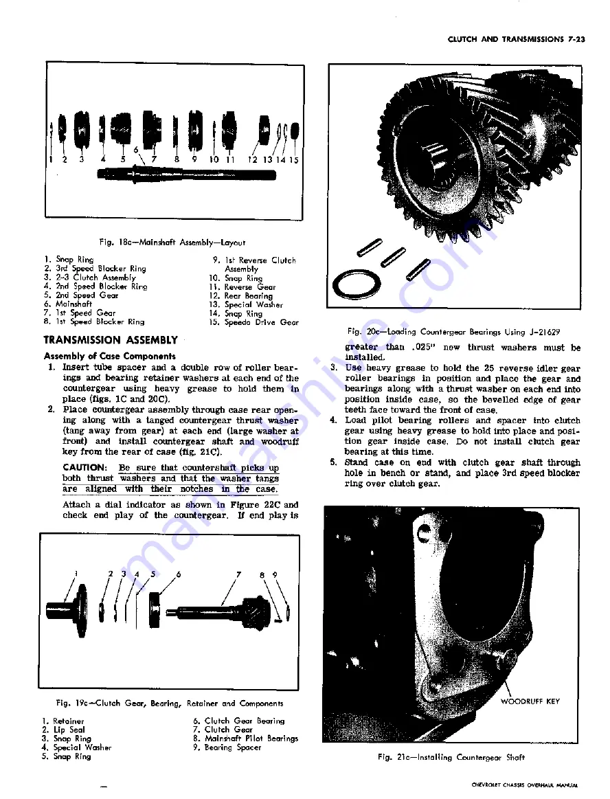 Chevrolet 1967 CAMARO Overhaul Manual Download Page 181