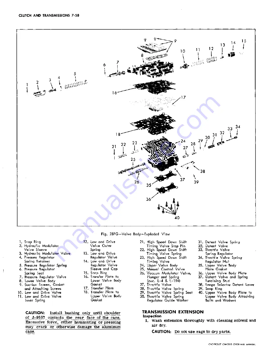 Chevrolet 1967 CAMARO Overhaul Manual Download Page 216