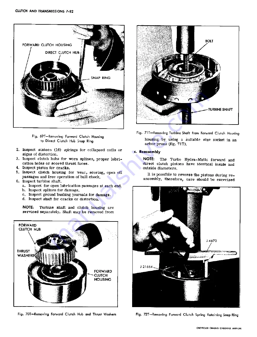 Chevrolet 1967 CAMARO Overhaul Manual Download Page 240