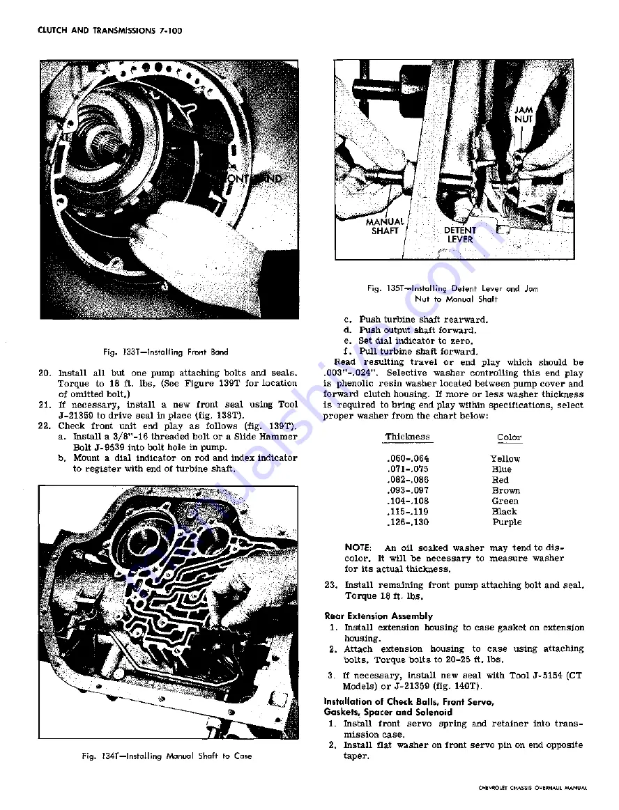 Chevrolet 1967 CAMARO Overhaul Manual Download Page 258