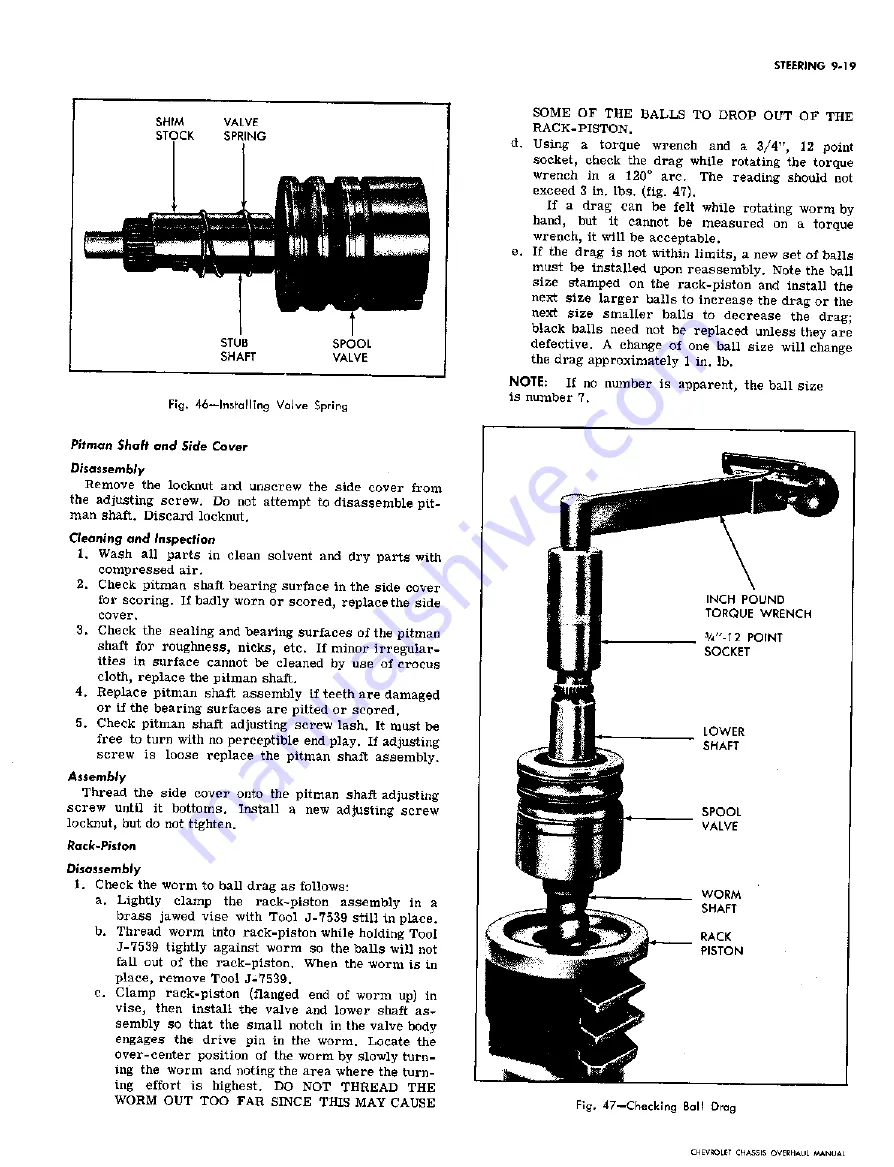 Chevrolet 1967 CAMARO Overhaul Manual Download Page 287