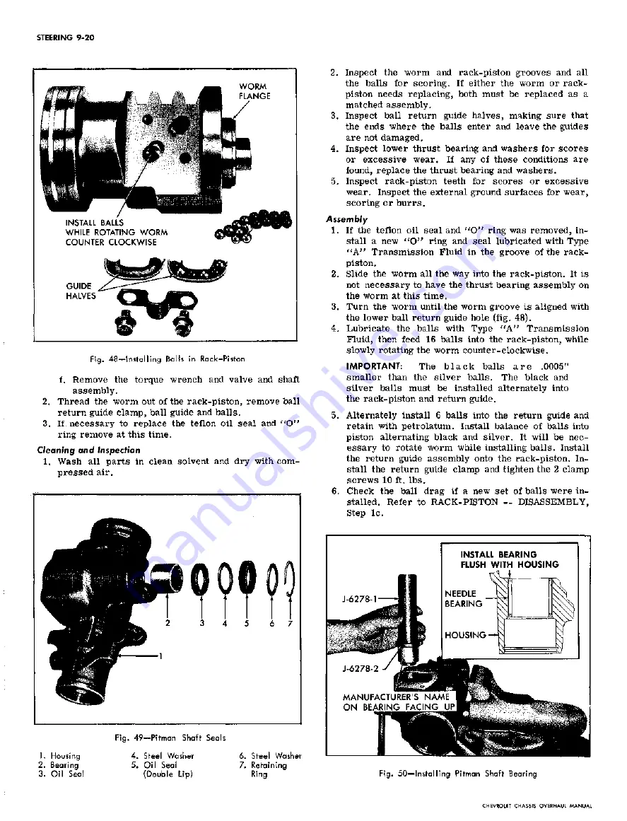 Chevrolet 1967 CAMARO Overhaul Manual Download Page 288