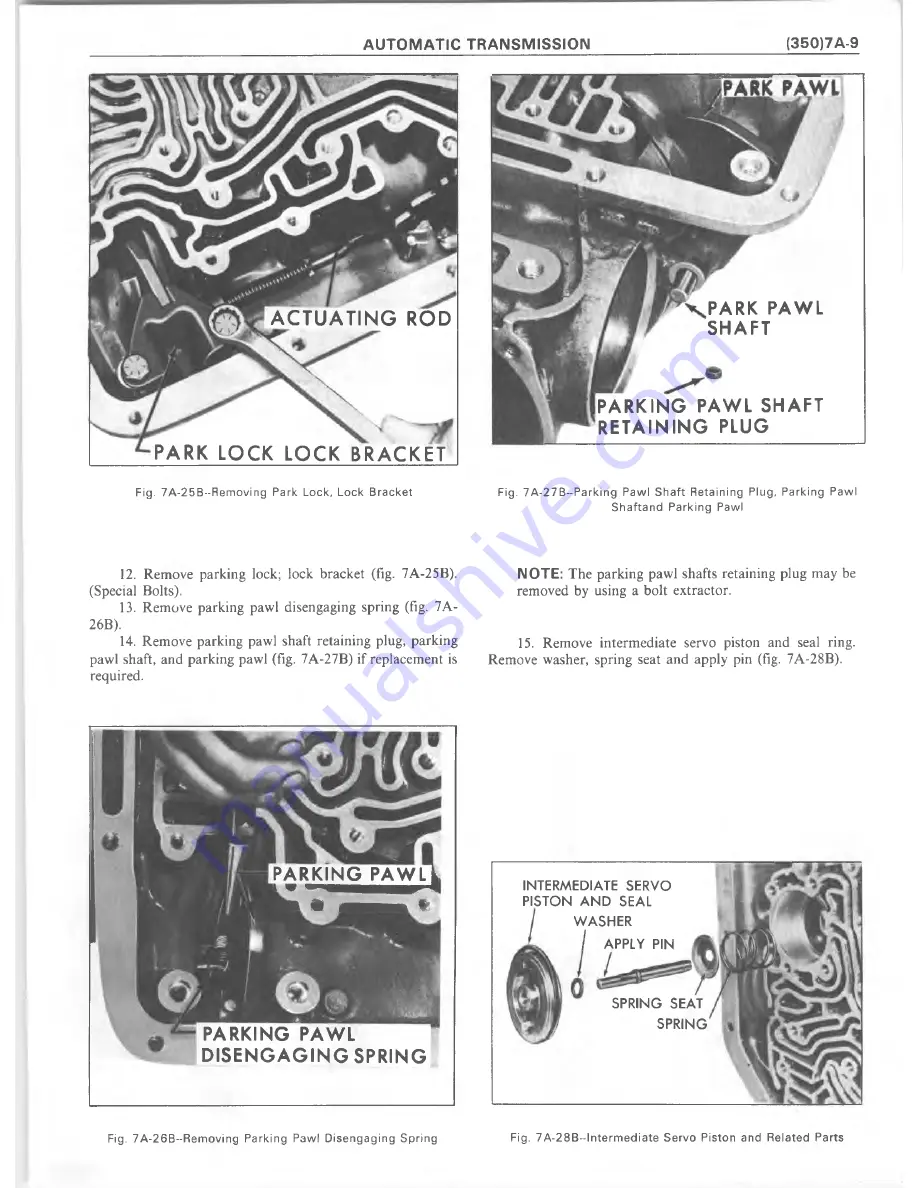 Chevrolet 1977 10 Series Repair Manual Download Page 293