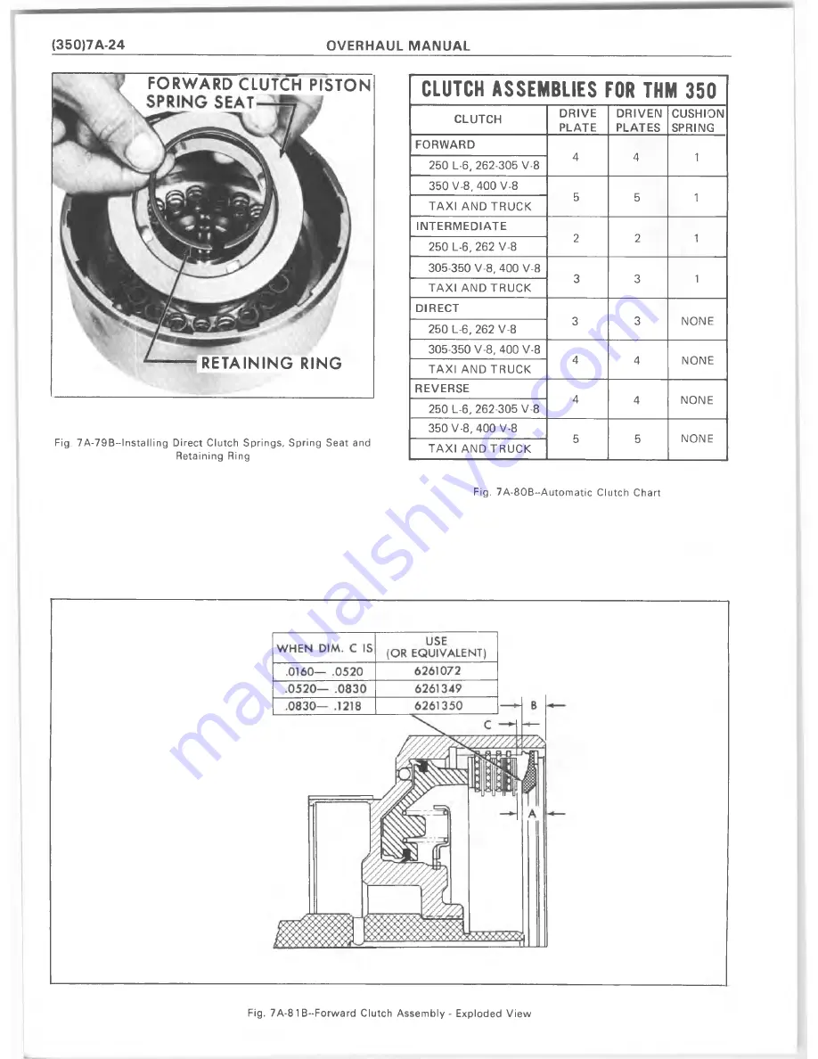 Chevrolet 1977 10 Series Repair Manual Download Page 308