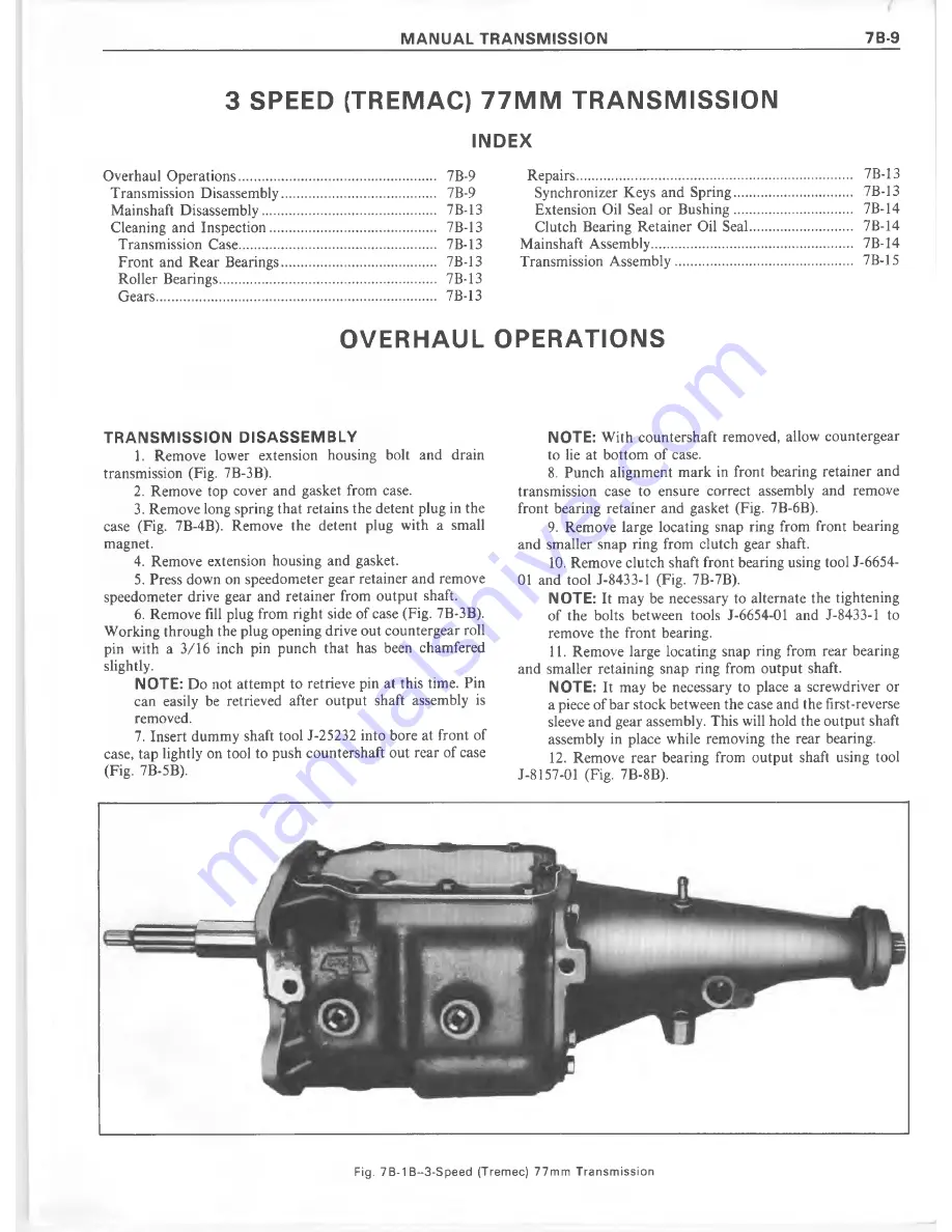 Chevrolet 1977 10 Series Repair Manual Download Page 389