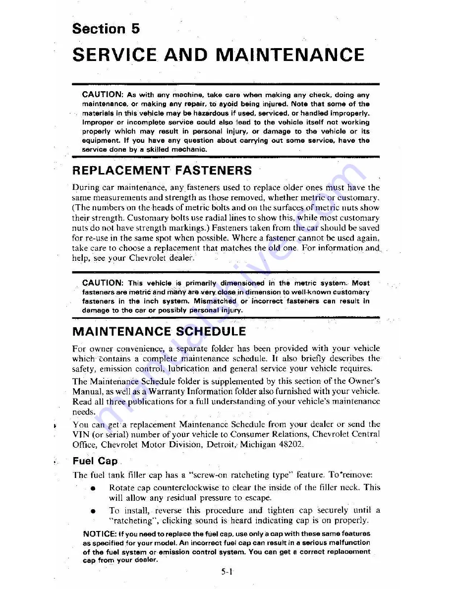 Chevrolet 1980  Citation Owner'S Manual Download Page 62