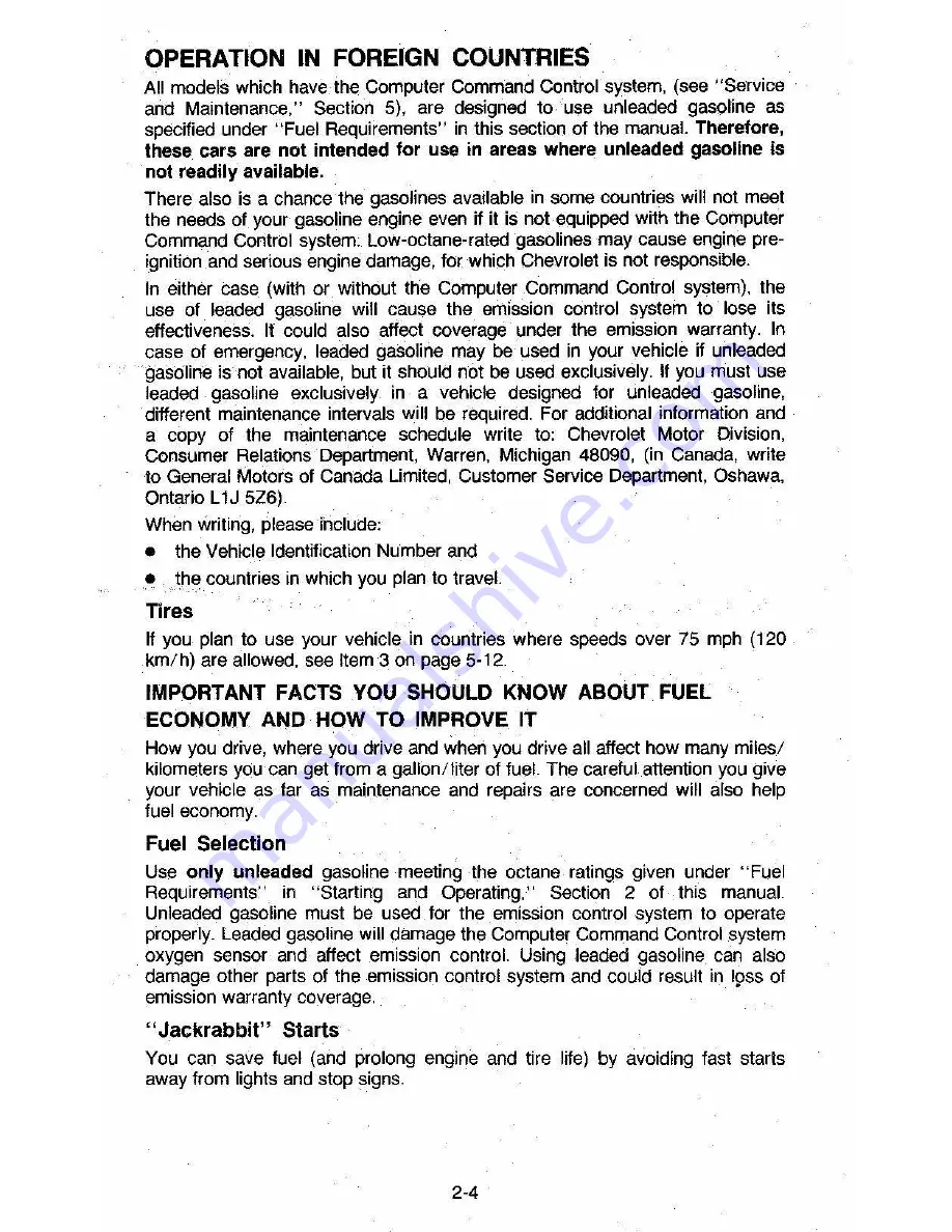 Chevrolet 1981 MONTE CARLO Owner'S Manual Download Page 23