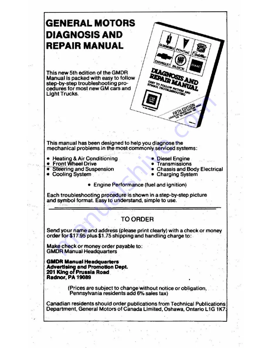 Chevrolet 1984 Cavalier Owner'S Manual Download Page 103