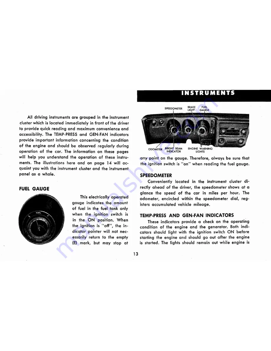 Chevrolet 1986 Corvair Owner'S Manual Download Page 16