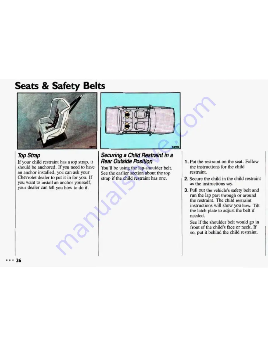 Chevrolet 1993 Cavalier Owner'S Manual Download Page 38