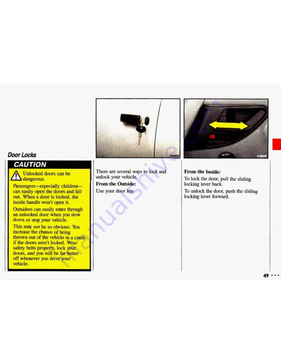 Chevrolet 1993 Cavalier Owner'S Manual Download Page 51