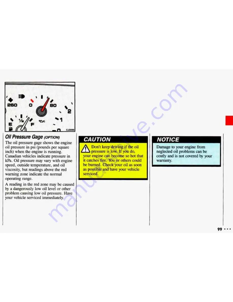 Chevrolet 1993 Cavalier Owner'S Manual Download Page 101