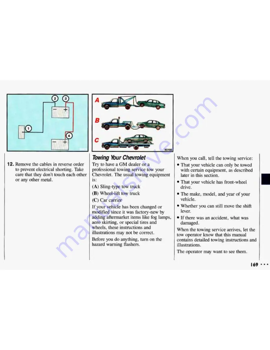 Chevrolet 1993 Cavalier Owner'S Manual Download Page 171