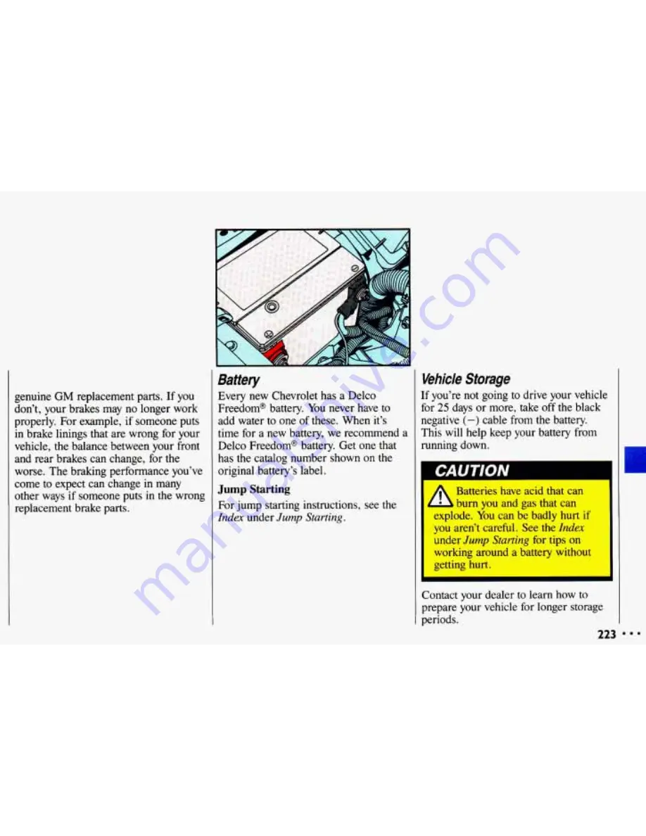 Chevrolet 1993 Cavalier Owner'S Manual Download Page 225