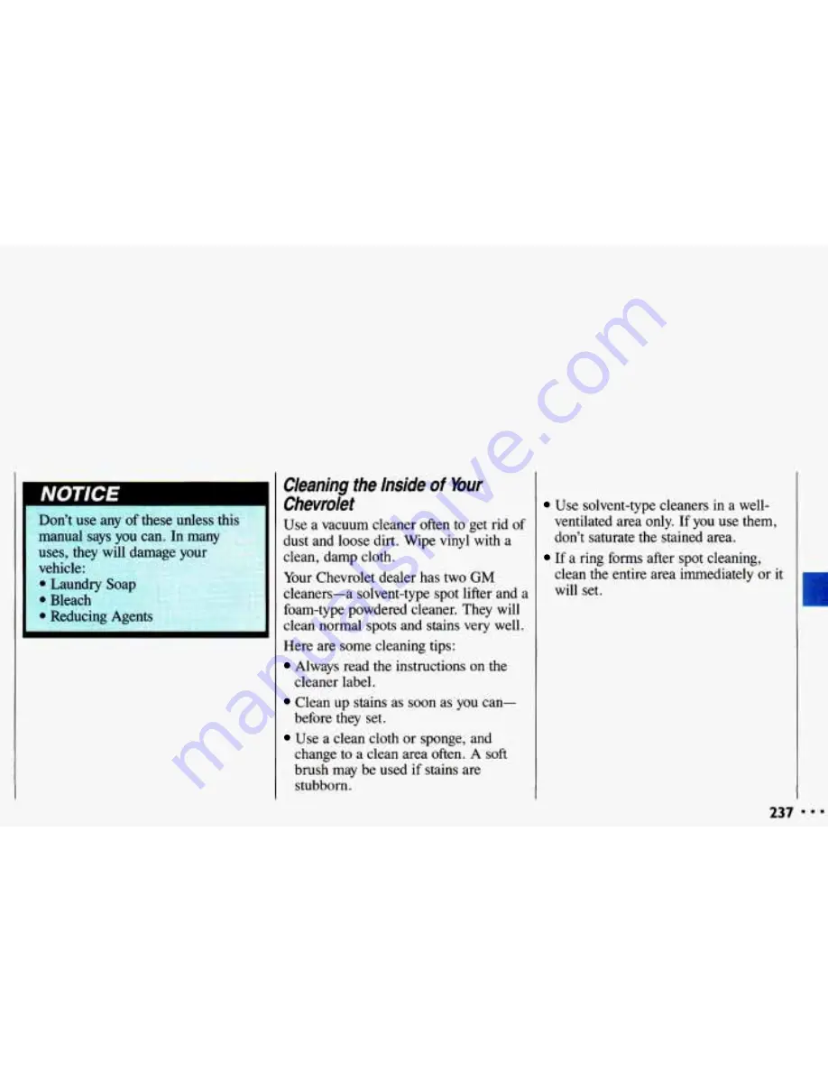 Chevrolet 1993 Cavalier Owner'S Manual Download Page 239