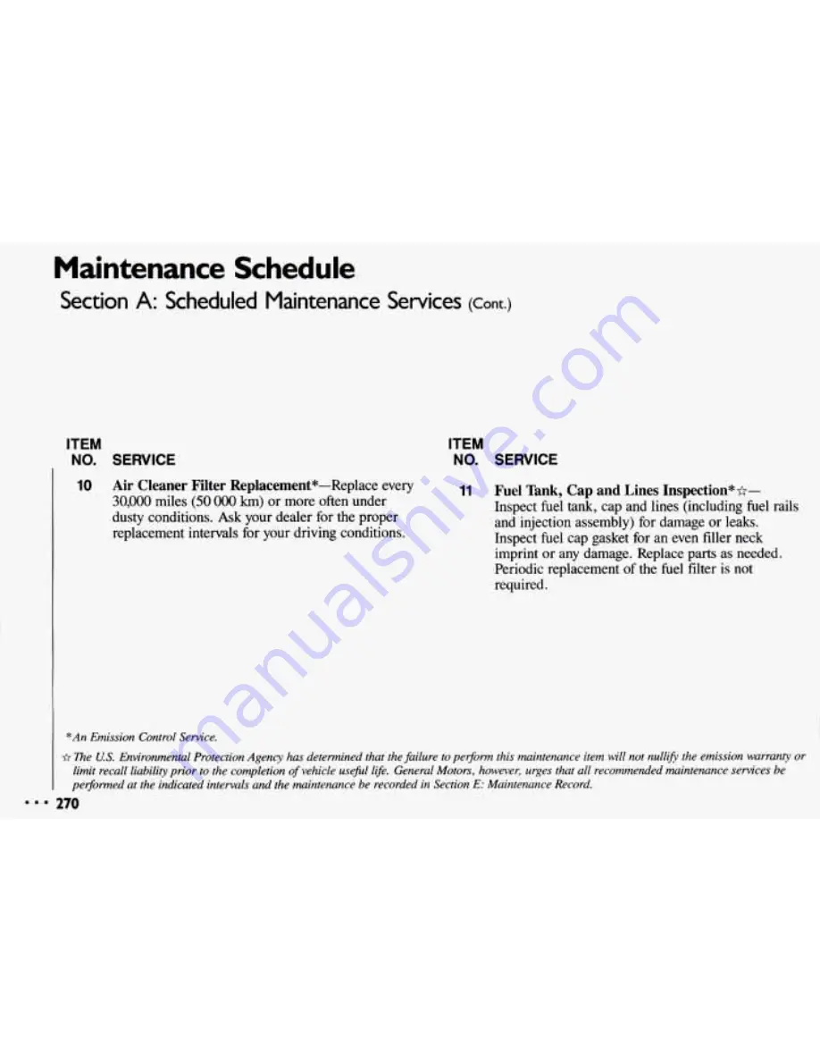 Chevrolet 1993 Cavalier Owner'S Manual Download Page 272